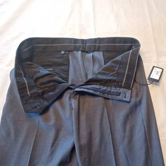 NEW $260 Armani Exchange Men's Steele Blue Modern Fit Flat Front Solid Dress 30L - Picture 6 of 11